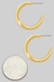 Classic Open Brass Twist Hoops