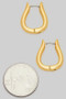 Horseshoe Split Brass Hoop Earrings
