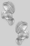 Textured Brass Leaf Drop Earrings