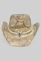 Handmade Cowboy Hat W Silver Bull And Multiple Ban