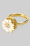 Lacquered Daisy Spinner Fidget Ring