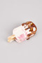 Chocolate Drizzled Ice Cream Bar Hair Clip