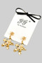 18K Gold Dipped Tiered Flower Drop Earrings