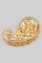 Metal Paisley Hair Clip