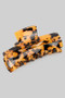 Marbled Curved Rectangular Cut Out Hair Clip