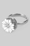 Lacquered Daisy Spinner Fidget Ring