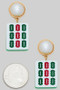 Pearl Plastic Bamboo Mahjong Post Earrings