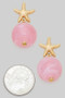 Marble Bead Sea Life Post Earrings