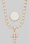 Pearl Cross Pendant Necklace