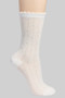 Ribbed Cotton Blend Socks With Sparkle Dots