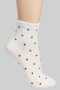 Frilly Polka Dot Ribbed Ankle Socks