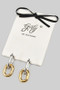 18K Gold Dipped Two Tone Chain Hoops