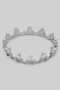 Delicate Textured Twist Ring With Cz Points