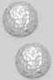 Hammered Round Ball Post Earrings