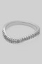 Wavy Double Stack Cz Pave Ring