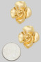 Textured Brass Flower Post Earrings