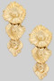 Triple Tiered Flower Drop Earrings