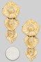 Triple Tiered Flower Drop Earrings
