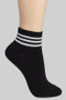 Triple Stripe Ribbed Ankle Socks
