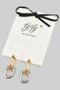 18K Gold Dipped Two Tone Chain Hoops