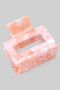 Marbled Acrylic Square Cutout Hair Clip