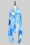 Island Flower Print Versatile Vest Or Long Scarf