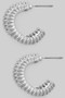 Double Brass Coil Hoop Earrings