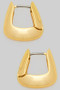 Exquisite Rectangular Brass Hoop Earrings