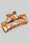 Marbled Matte Finish Rectangular Hair Clip