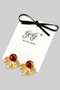 18K Gold Dipped Resin Post Textured Petal Post Earrings