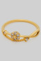 Twisty Textured Cz Cluster Cutout Ring