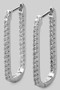 Rectangular Hoops With Cz Pave