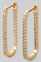 Rectangular Hoops With Cz Pave