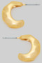 Hammered Brass C Hoops