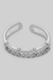 Double Stacked Cut Out Ring With Cz Pave