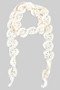 Knitted Laurel And Flower Skinny Scarf