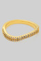 Wavy Double Stack Cz Pave Ring
