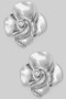 Textured Brass Flower Post Earrings