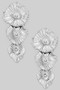 Triple Tiered Flower Drop Earrings