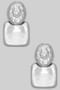 Hammered And Smooth Geo Post Drop Earrings