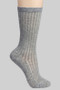 Cotton Blend Calf Socks With Ribbed Detail