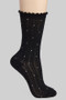Ribbed Cotton Blend Socks With Sparkle Dots