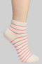 Striped And Ribbed Ankle Socks