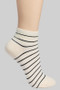 Striped And Ribbed Ankle Socks