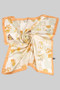 Lovely Butterfly And Flower Print Silky Square Scarf