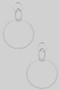 Interlocking Brass Tiered Circle Drop Earrings