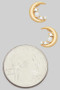 Crescent Studs With Cz And Pearl