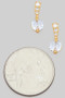 Cz Pave Bar Studs With Round Cz