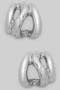 Textured Cutout Brass Scoop Hoops