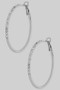 Essential Bar Hoops One Third Cz Pave
